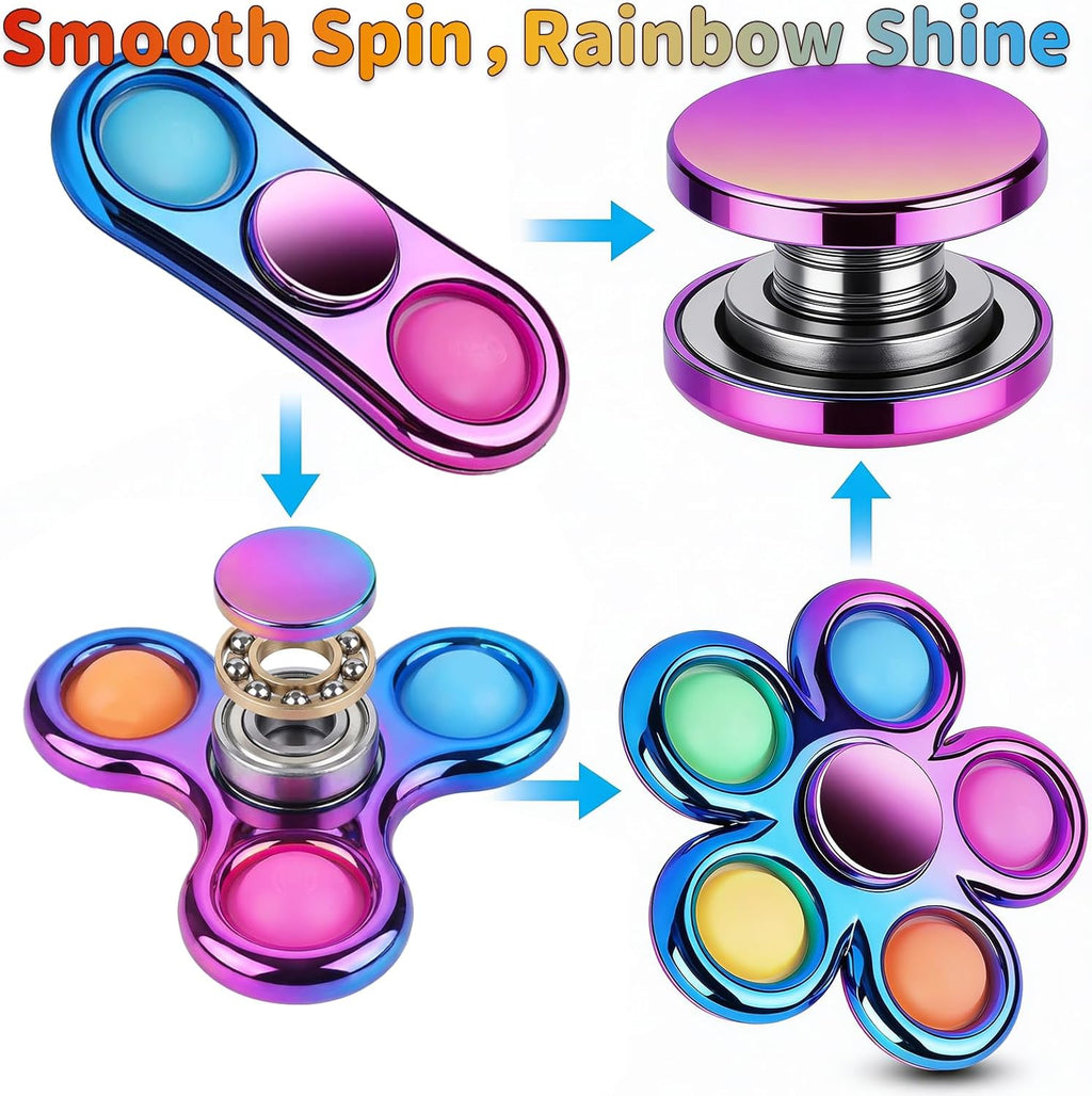Fidget Toys 3 Pack,Pop Fidget Spinner for Kids & Adults Relieves Stress and Calm Down,Sensory Toys for Kids with Autism ADHD Toy