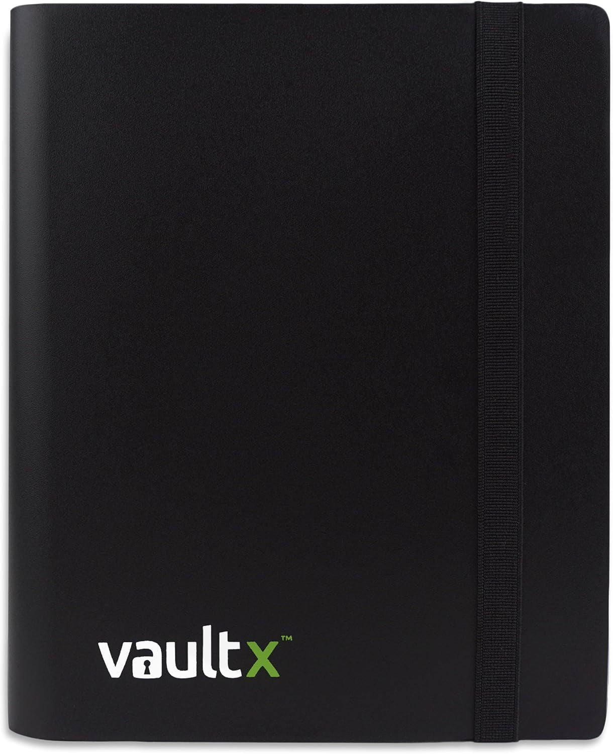 4 Pocket Standard Strap Binder, Holds 160 Trading Cards in 20 Side-Loading Pages (Black)