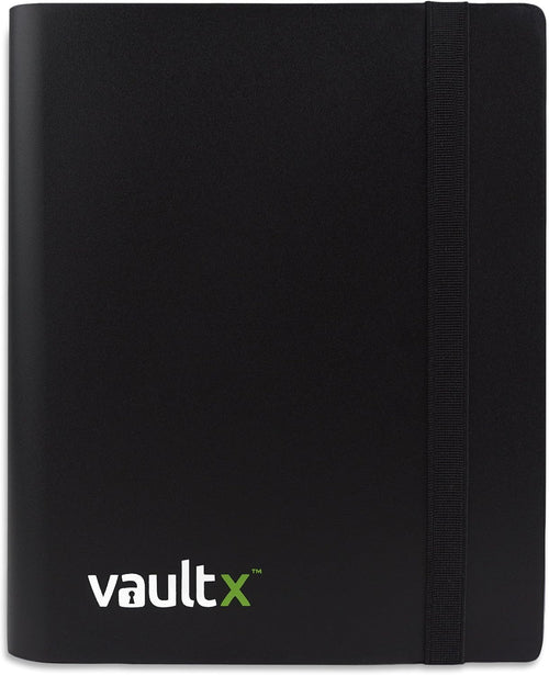 4 Pocket Standard Strap Binder, Holds 160 Trading Cards in 20 Side-Loading Pages (Black)