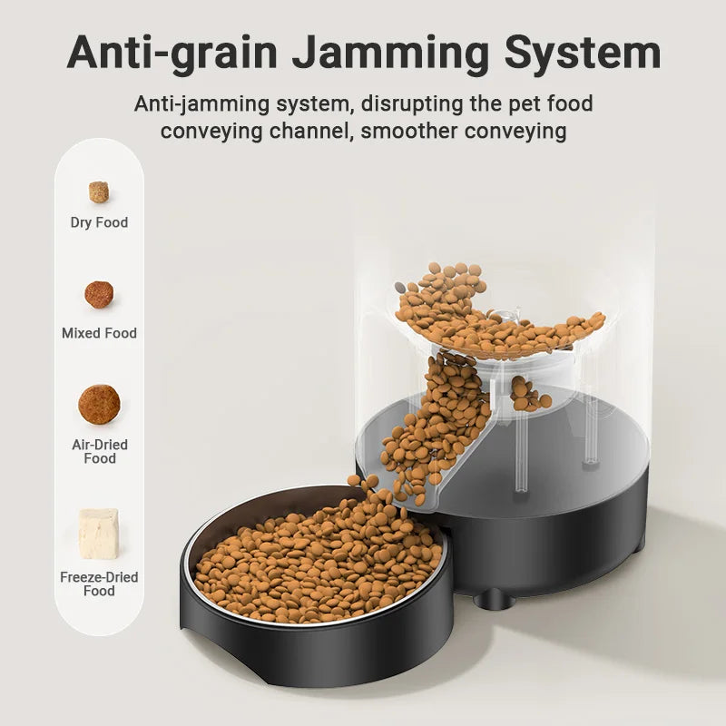 Automatic Cat Feeder 2L Smart Dog Food Kibble Dispenser Wifi App Remote Control Timed Auto Pet Feeder for Puppy Kitten