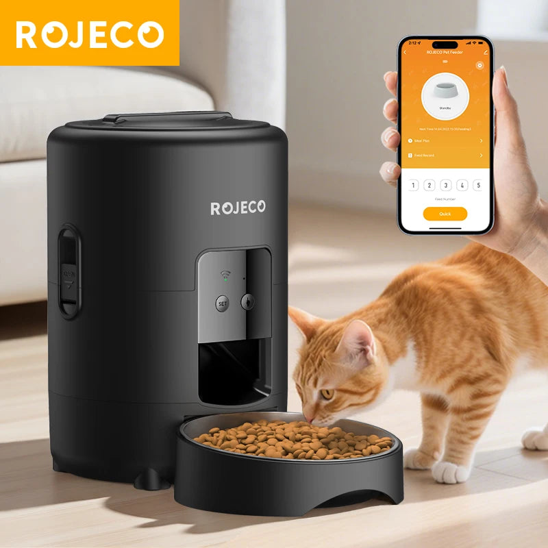 Automatic Cat Feeder 2L Smart Dog Food Kibble Dispenser Wifi App Remote Control Timed Auto Pet Feeder for Puppy Kitten