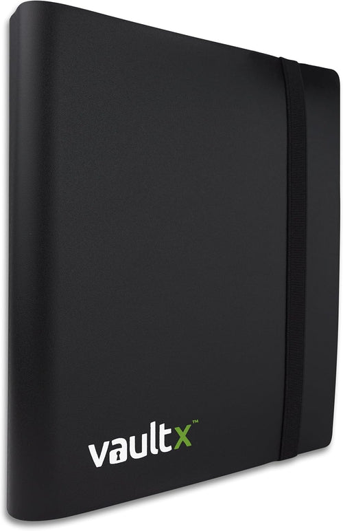 4 Pocket Standard Strap Binder, Holds 160 Trading Cards in 20 Side-Loading Pages (Black)