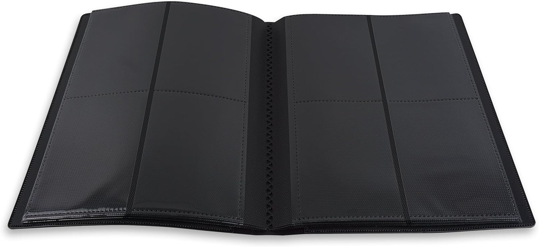 4 Pocket Standard Strap Binder, Holds 160 Trading Cards in 20 Side-Loading Pages (Black)