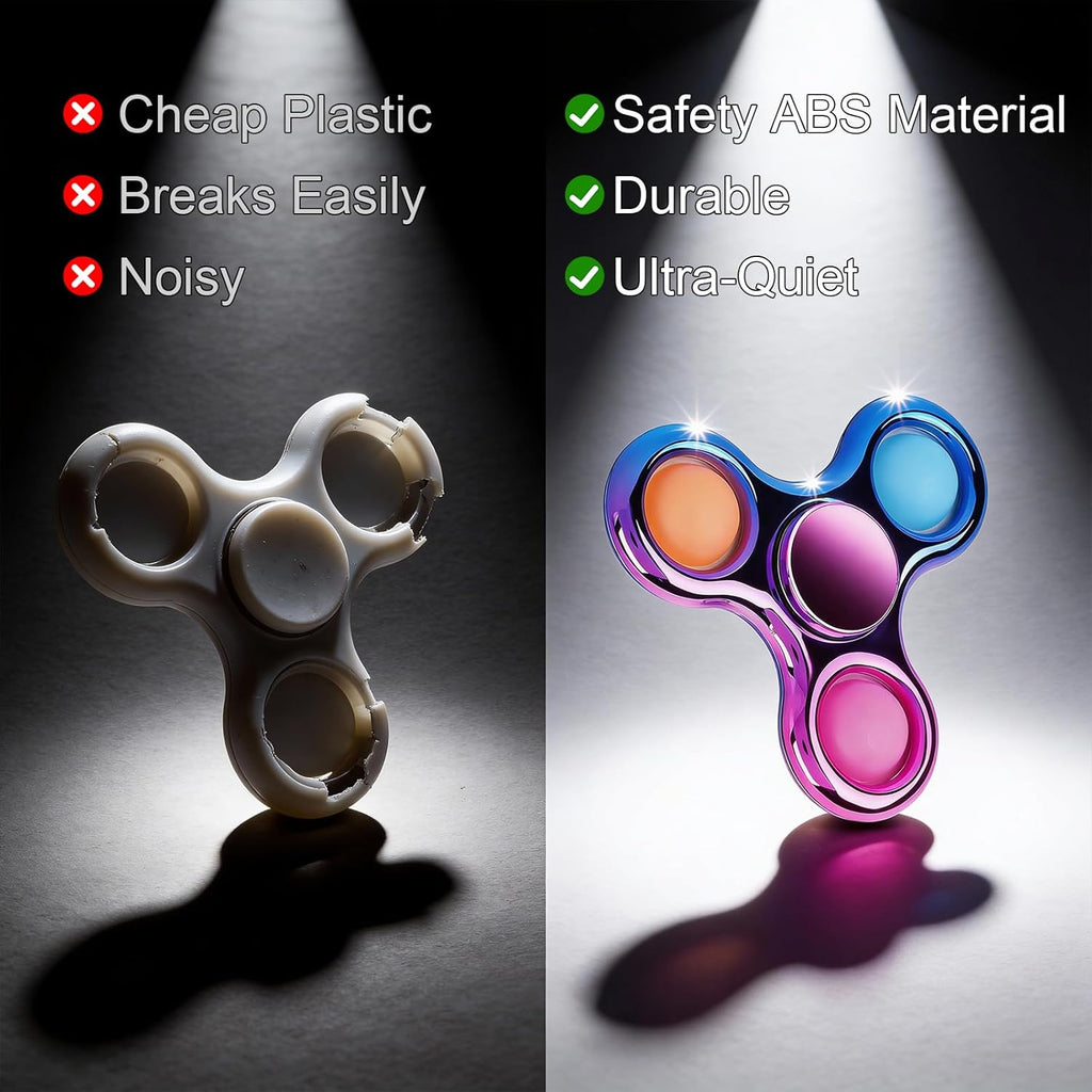 Fidget Toys 3 Pack,Pop Fidget Spinner for Kids & Adults Relieves Stress and Calm Down,Sensory Toys for Kids with Autism ADHD Toy